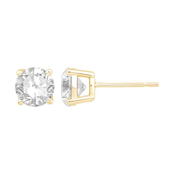 2.08ct VVS/E-F Round cut Lab Grown Diamond Stud Earrings
