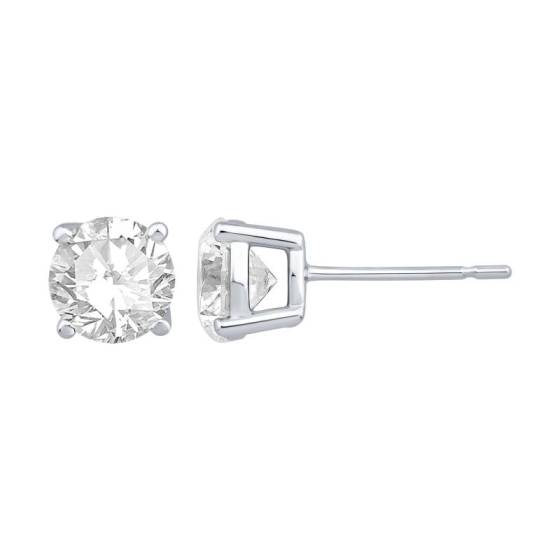 2.00ct VVS/E-F Round Cut Lab Grown Stud Earrings
