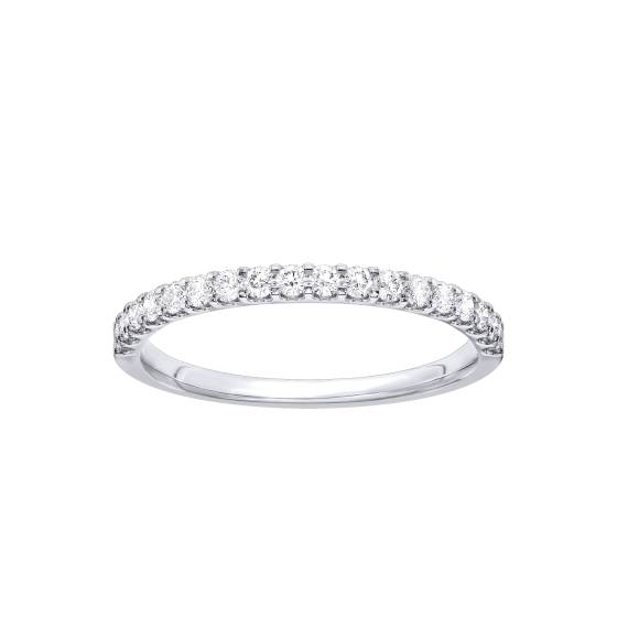 0.25ct VS/F-G Round Cut Natural Diamond Claw Set Half Eternity Ring