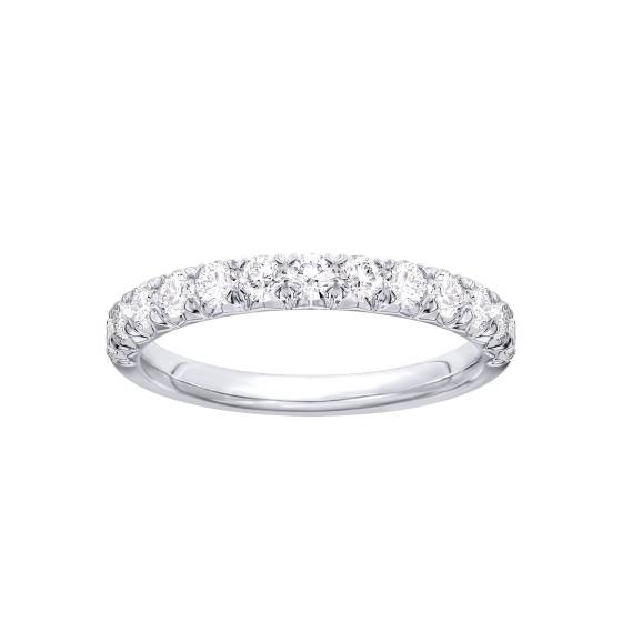 0.75ct VS/F-G Natural Round Diamond Wedding Ring in Platinum