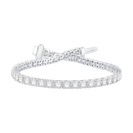 5.00ct VVS/E-F Round cut Labgrown Diamonds Tennis Bracelet