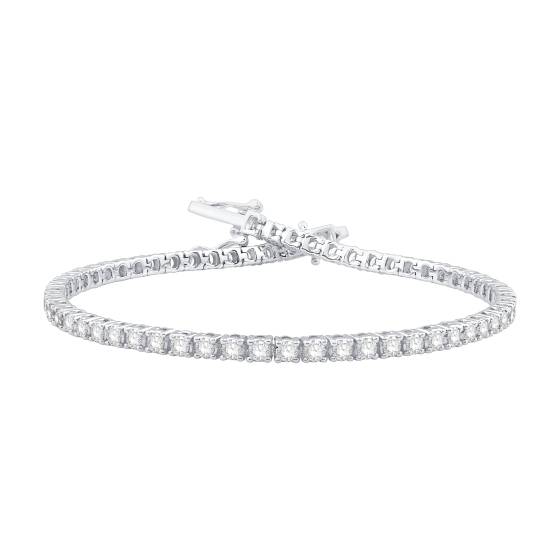 3.00ct VVS1/D-E Round Cut 7Inches Lab Grown Diamond Tennis Bracelet