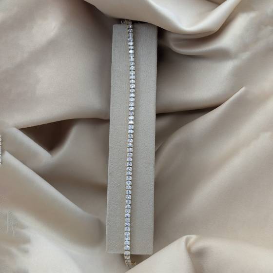 5.98ct VVS/D-E Oval Cut Lab Grown Diamond 7 Inches Tennis Bracelet