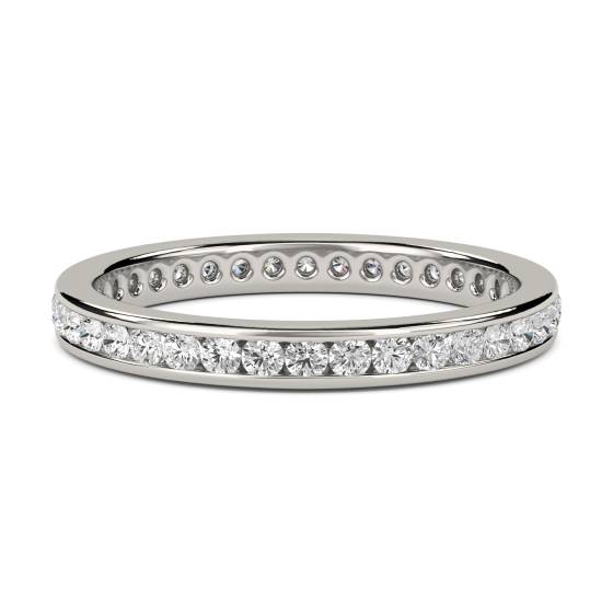 0.50ct VS/E-F 2.5mm Elegant Round Natural Diamond Full Eternity Ring