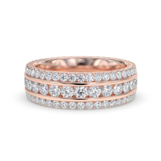 2.00ct Elegant Round Diamond Multi Row Dress Ring