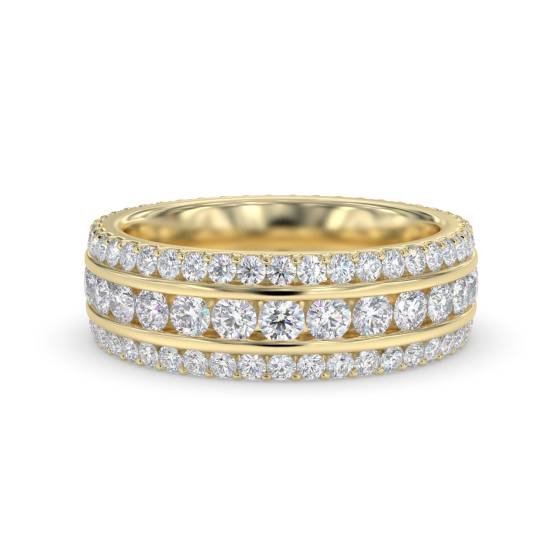 2.00ct Elegant Round Diamond Multi Row Dress Ring