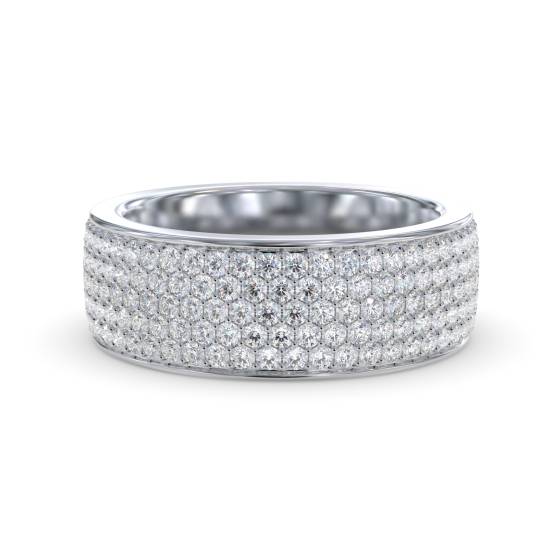 2.50ct Elegant Round Diamond Multi Row Dress Ring
