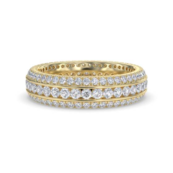 1.00ct Elegant Round Diamond Multi Row Dress Ring
