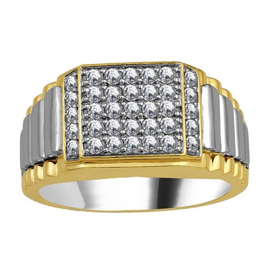 5mm Mens Round Diamond Ring