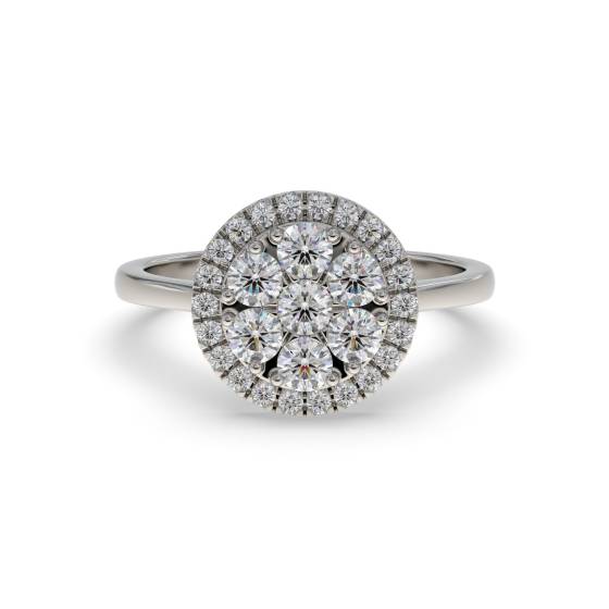 0.50ct Elegant Round Diamond Cluster Ring