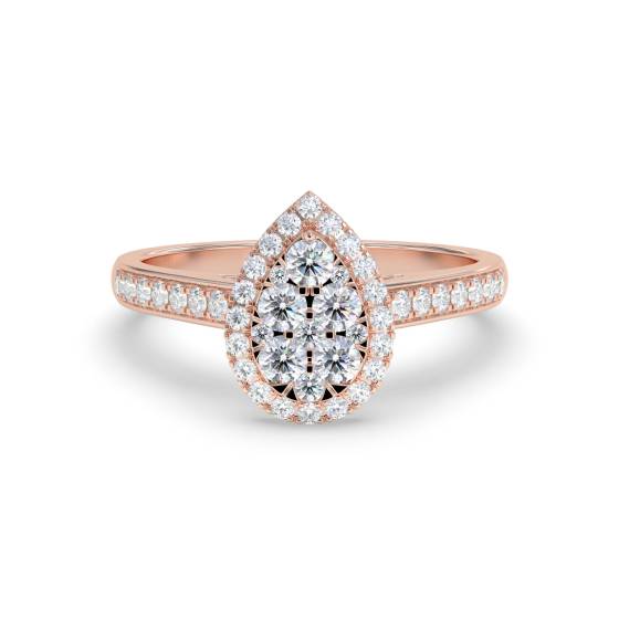 Elegant Round Diamond Cluster Ring