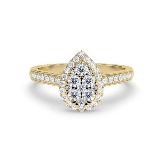 Elegant Round Diamond Cluster Ring
