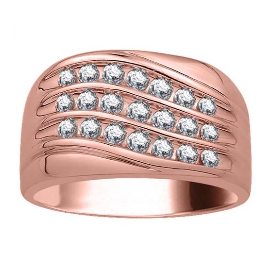 5mm Mens Round Diamond Ring