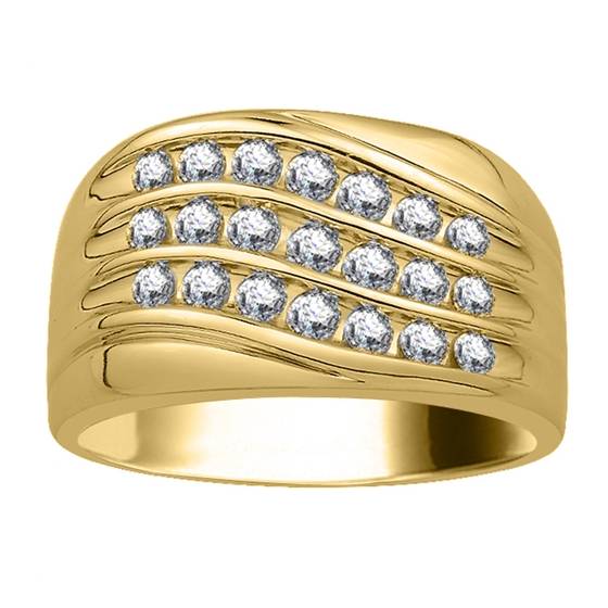 5mm Mens Round Diamond Ring