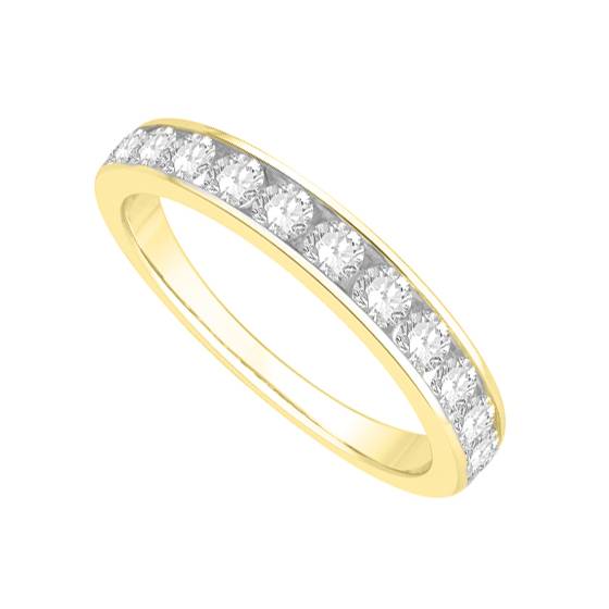 0.50ct VS/E-F 3mm Round Natural Diamond Half Eternity Ring