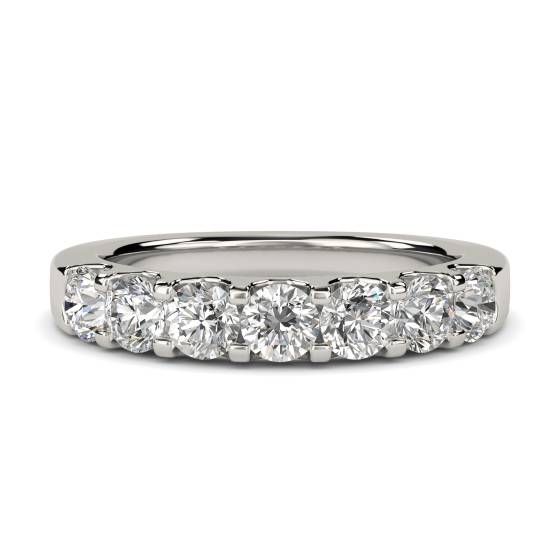 1.00ct VS/E-F Round Natural Diamond Half Eternity Ring