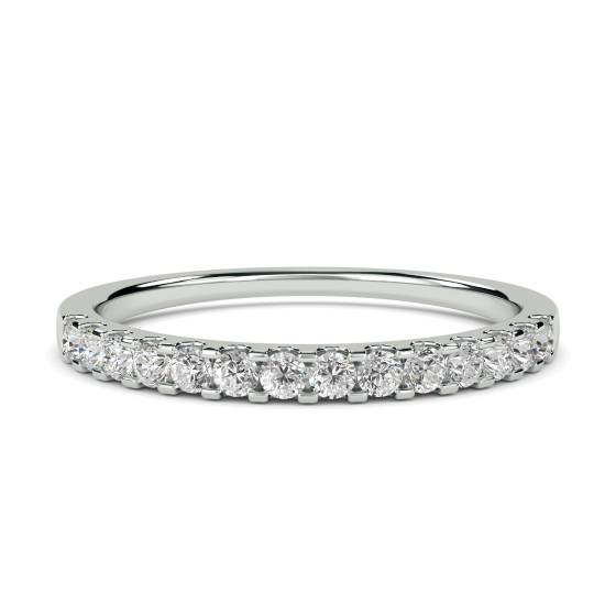 0.20ct VS/E-F Round Natural Diamond Half Eternity Ring