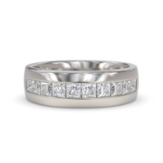6.5mm Mens Princess Diamond Ring