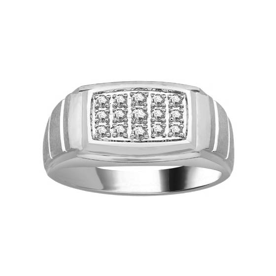 5mm Mens Round Diamond Ring