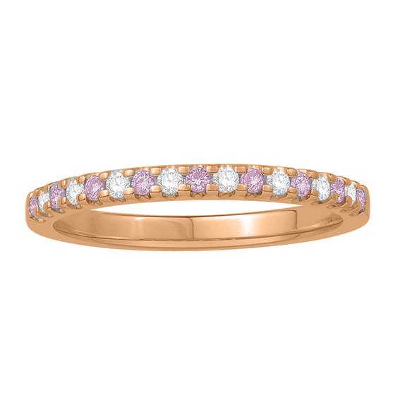 2mm Pink Sapphire and Diamond Eternity Ring
