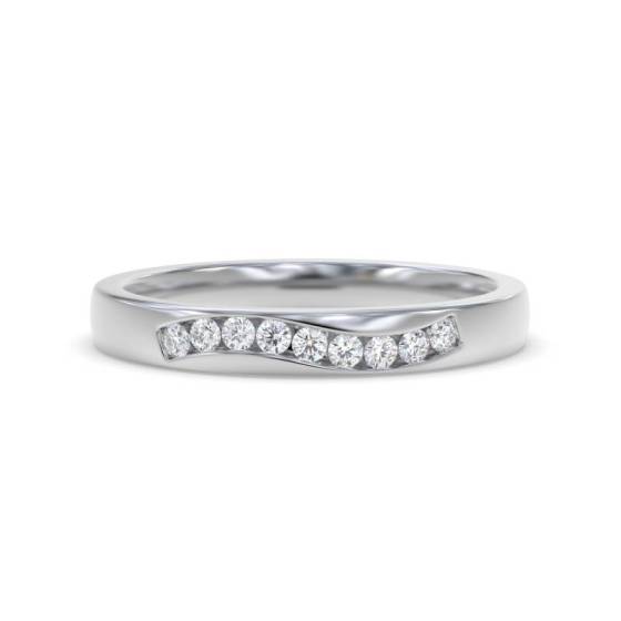 3mm Mens Round Diamond Ring