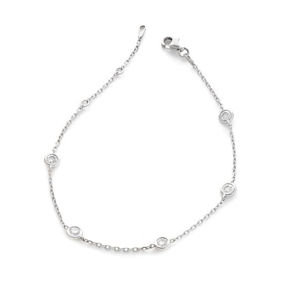 1.00ct Classic Round Diamond Chain Bracelet