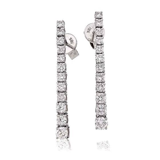 1.20ct Modern Designer Round Diamond Drop Earrings