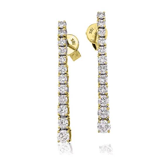 1.20ct Modern Designer Round Diamond Drop Earrings
