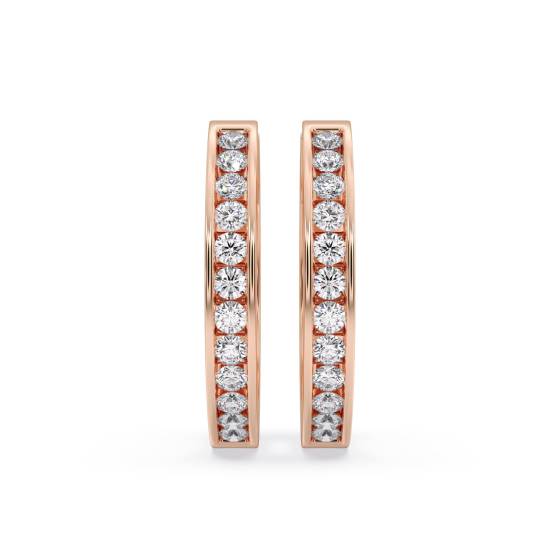 0.50ct Modern Round Diamond Hoop Earrings