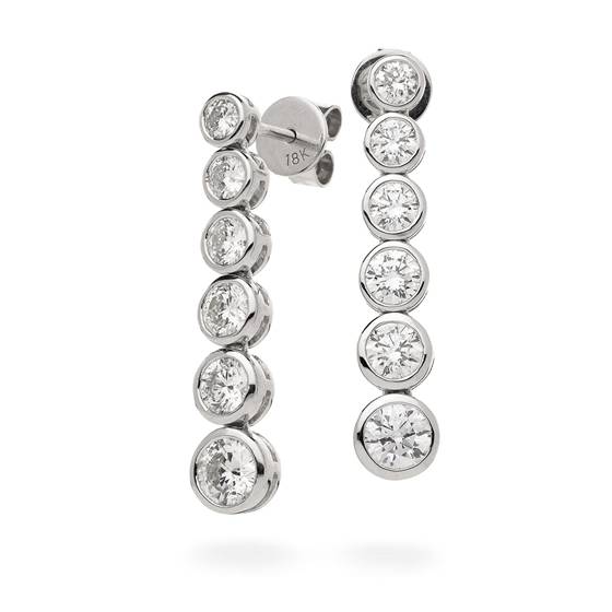 0.80ct Modern Round Diamond Drop Earrings