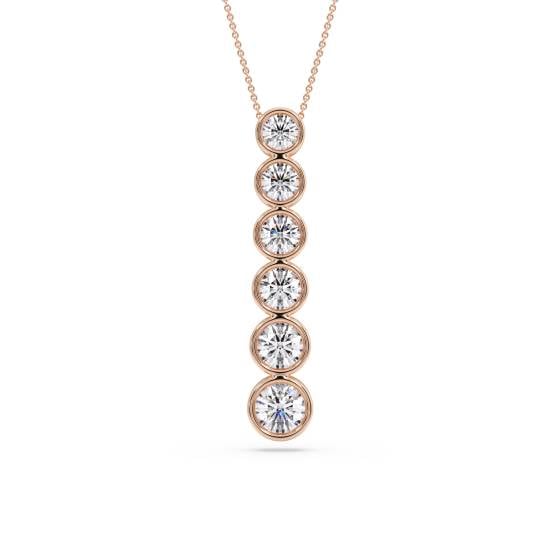 Classic Round Diamond Journey Pendant