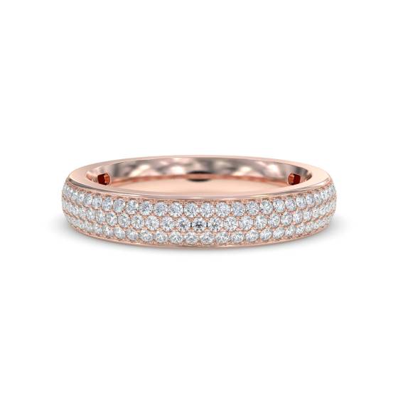 1.00ct Elegant Round Diamond Multi Row Dress Ring