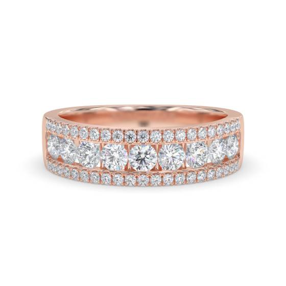 1.50ct Elegant Round Diamond Multi Row Dress Ring