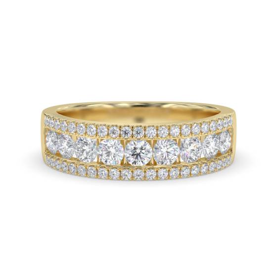 1.50ct Elegant Round Diamond Multi Row Dress Ring