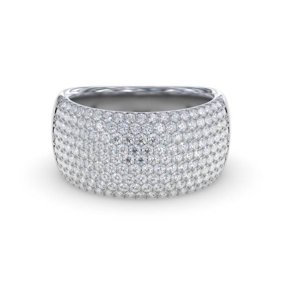 2.40ct Elegant Round Diamond Multi Row Dress Ring