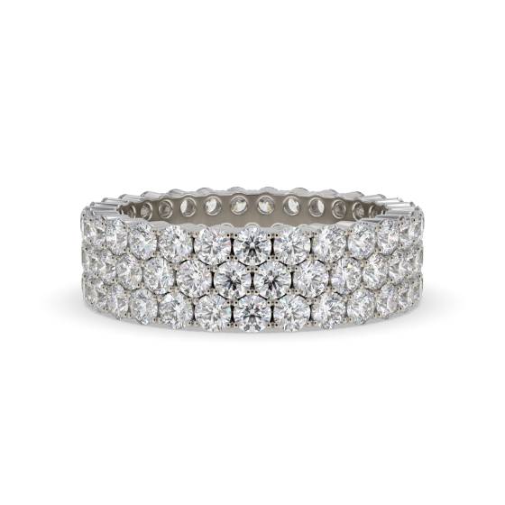 6.00ct Elegant Round Diamond Multi Row Dress Ring
