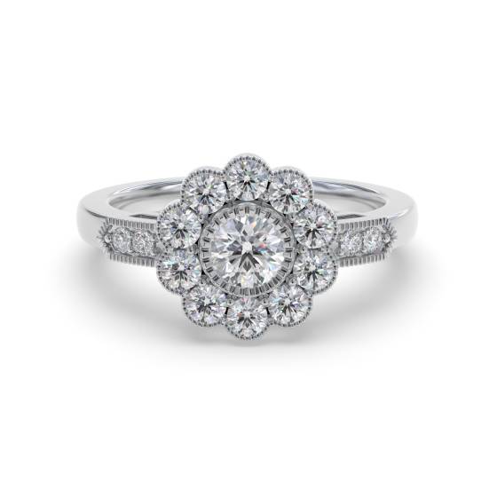 1.00ct Modern Round Diamond Designer Ring