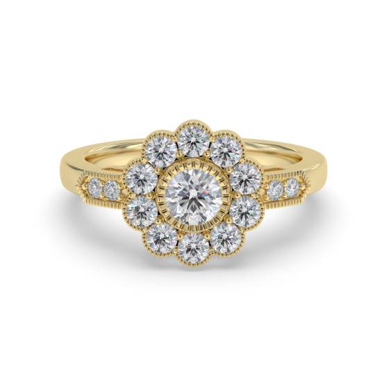 1.00ct Modern Round Diamond Designer Ring