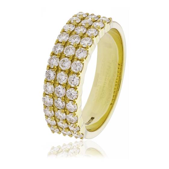 2.20ct Elegant Round Diamond Multi Row Dress Ring