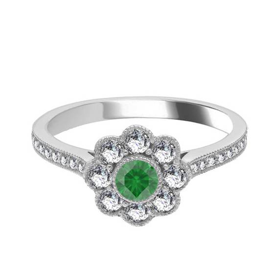 Emerald Sapphire and Diamond Ring