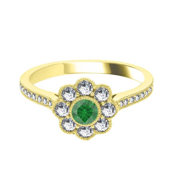 Emerald Sapphire and Diamond Ring
