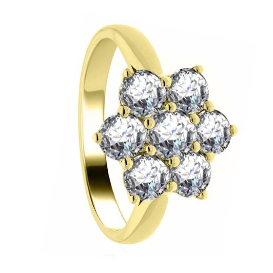 1.60ct Elegant Round Diamond Cluster Ring
