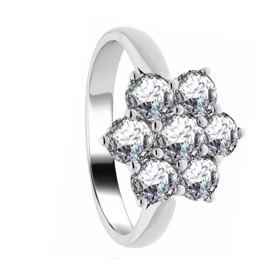 2.00ct Elegant Round Diamond Cluster Ring
