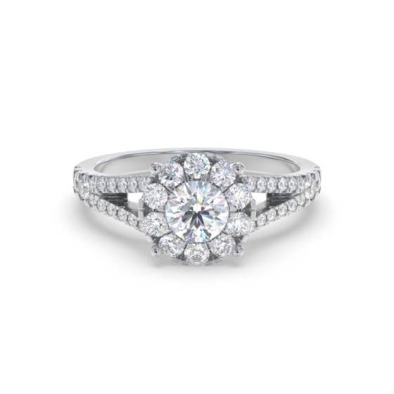 0.65ct Modern Round Diamond Designer Ring