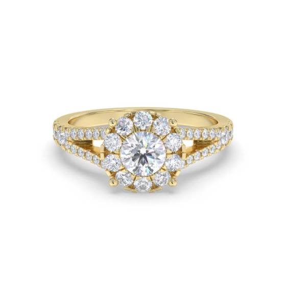 0.65ct Modern Round Diamond Designer Ring