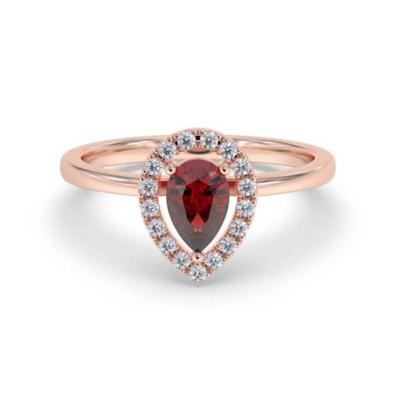 0.50ct Ruby and Diamond Cluster Ring