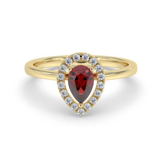 0.50ct Ruby and Diamond Cluster Ring