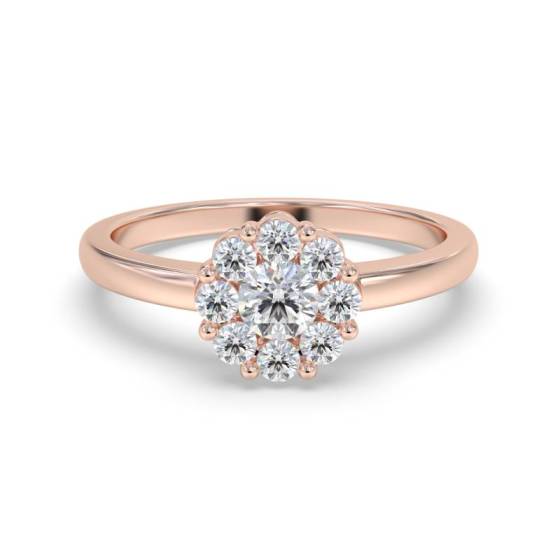0.40ct Elegant Round Diamond Cluster Ring