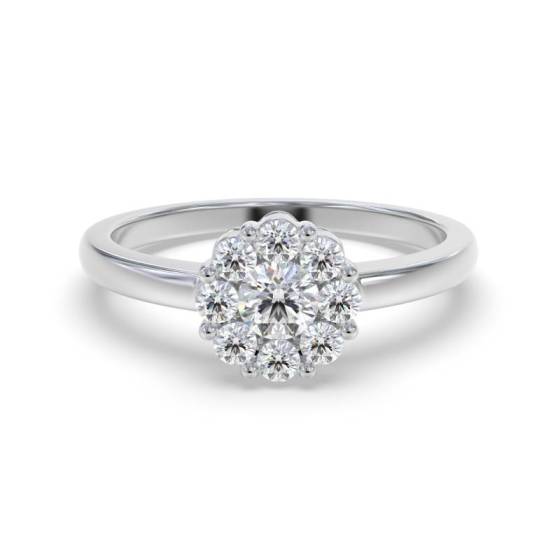 0.40ct Elegant Round Diamond Cluster Ring