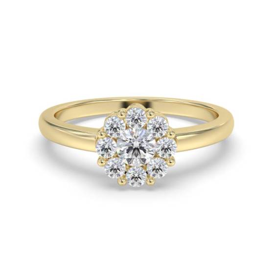 0.40ct Elegant Round Diamond Cluster Ring